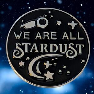 Black and Silver 'We Are All Stardust' Pin